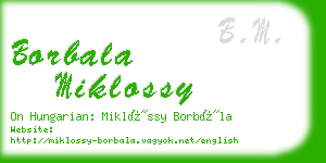borbala miklossy business card